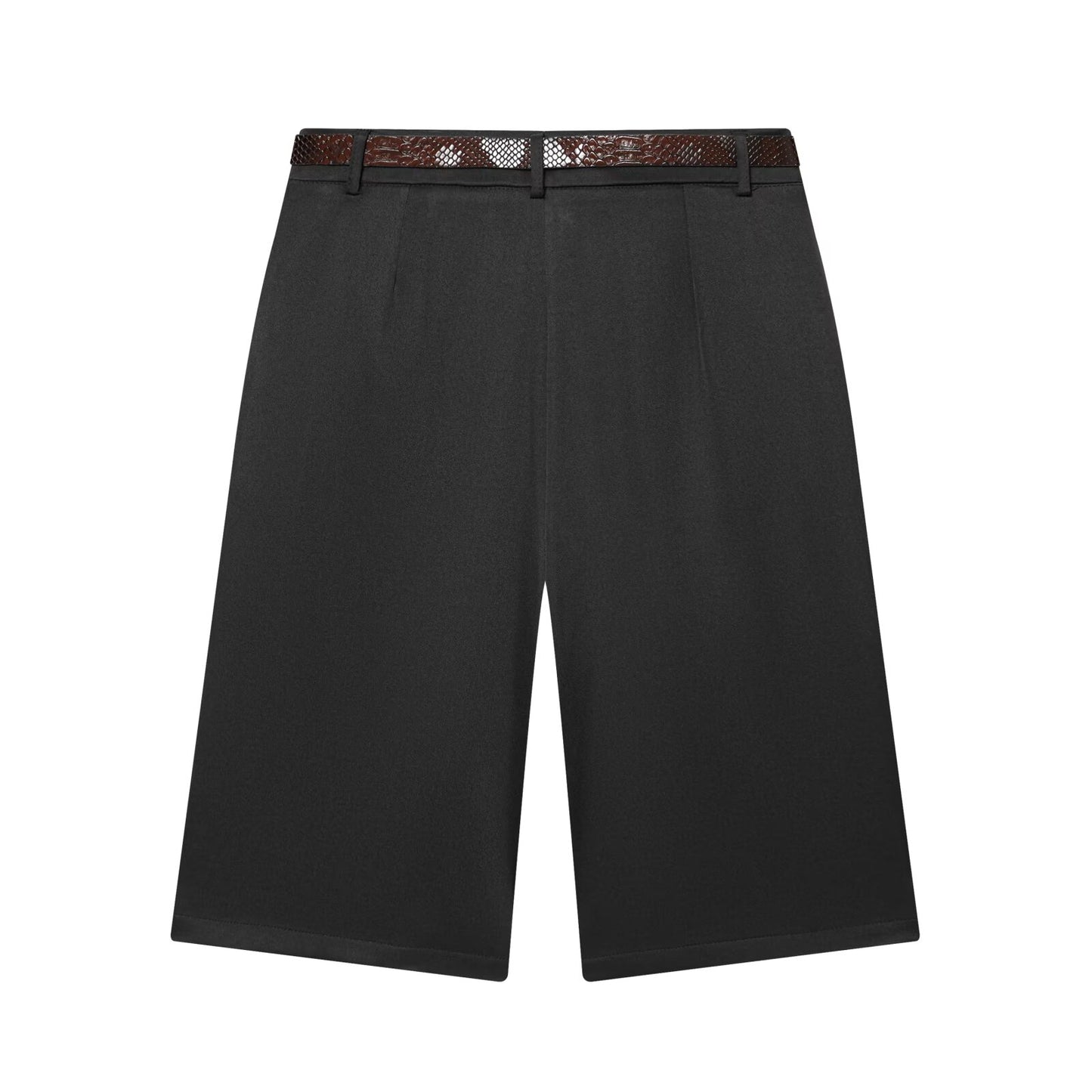 Women's With Belt casual Long style shorts