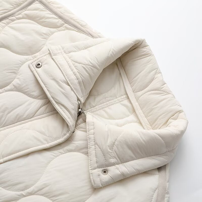 Women's winter loose lace up cotton jacket Coat