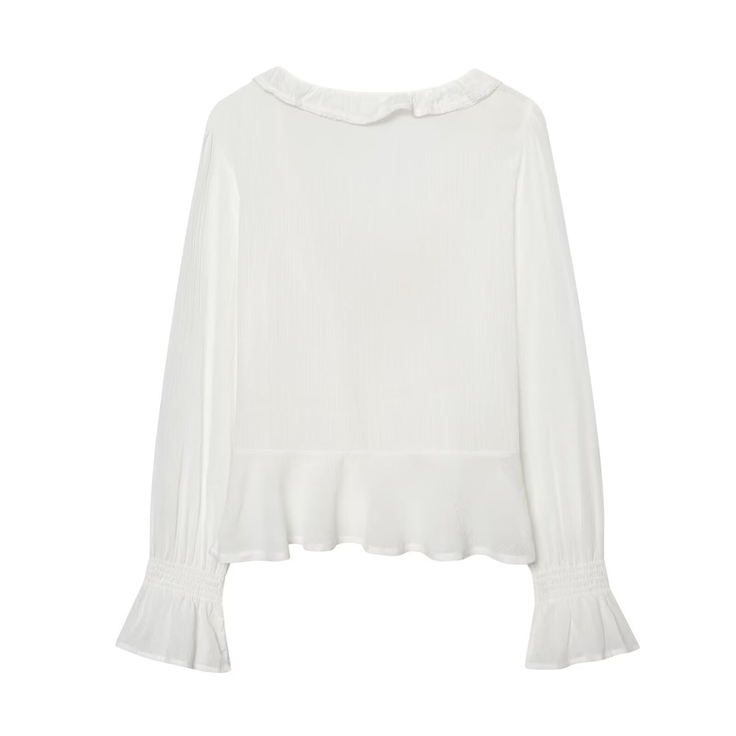 Women's layered decorative embroidered chiffon shirt