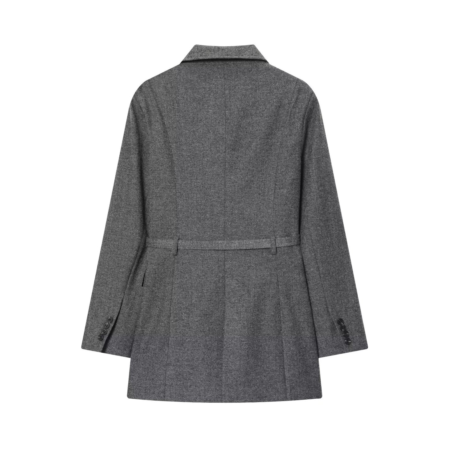 suit Women's 2 pieces with Belt casual lapel Blazer Coat +Pants
