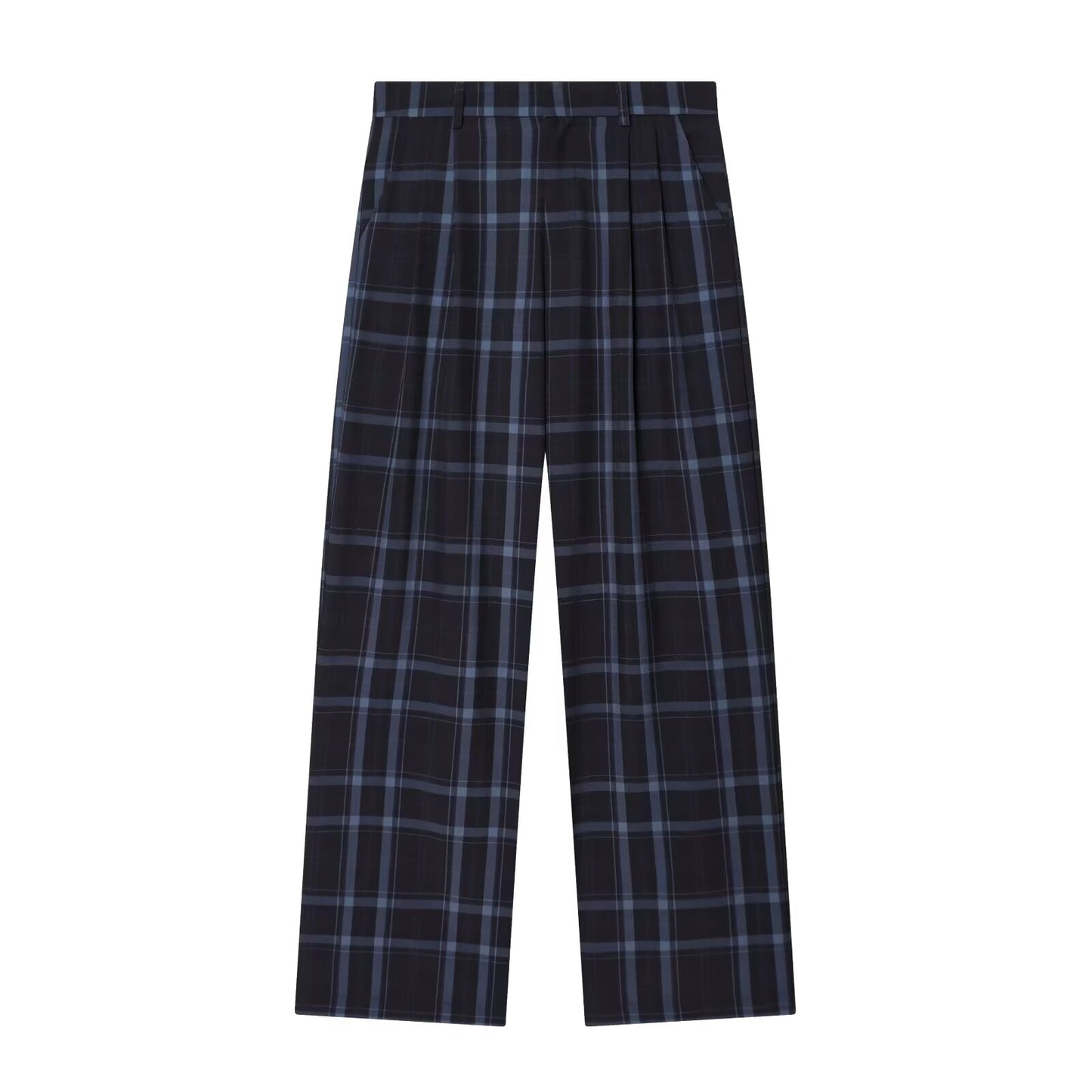 Women's loose checkered casual pants