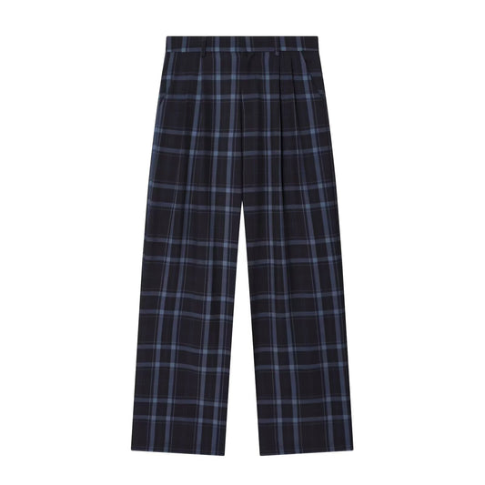 Women's loose checkered casual pants