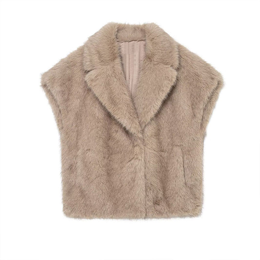 Women's new faux fur vest