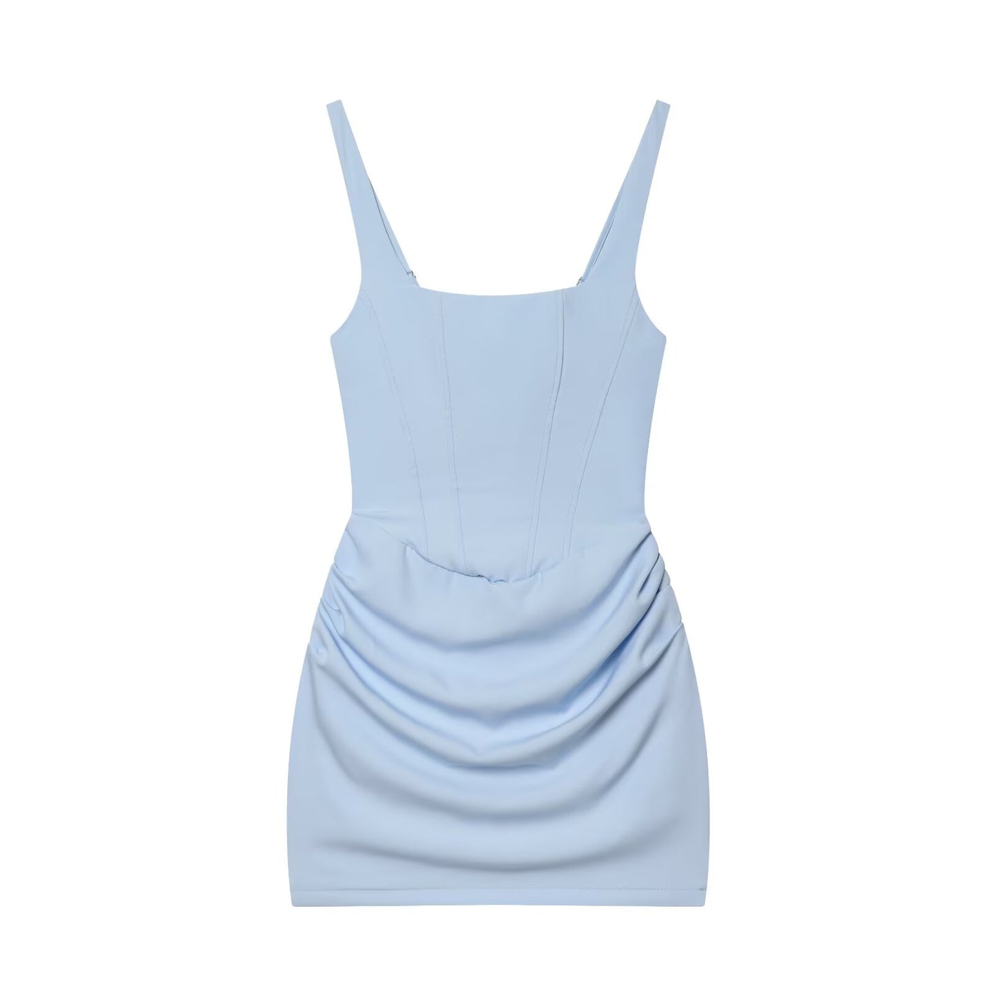 Women's sexy sleeveless hip hugging tied dress