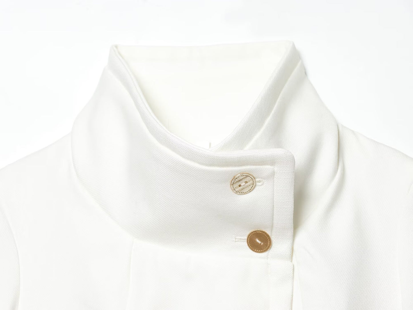 Women's spliced stand collar short jacket