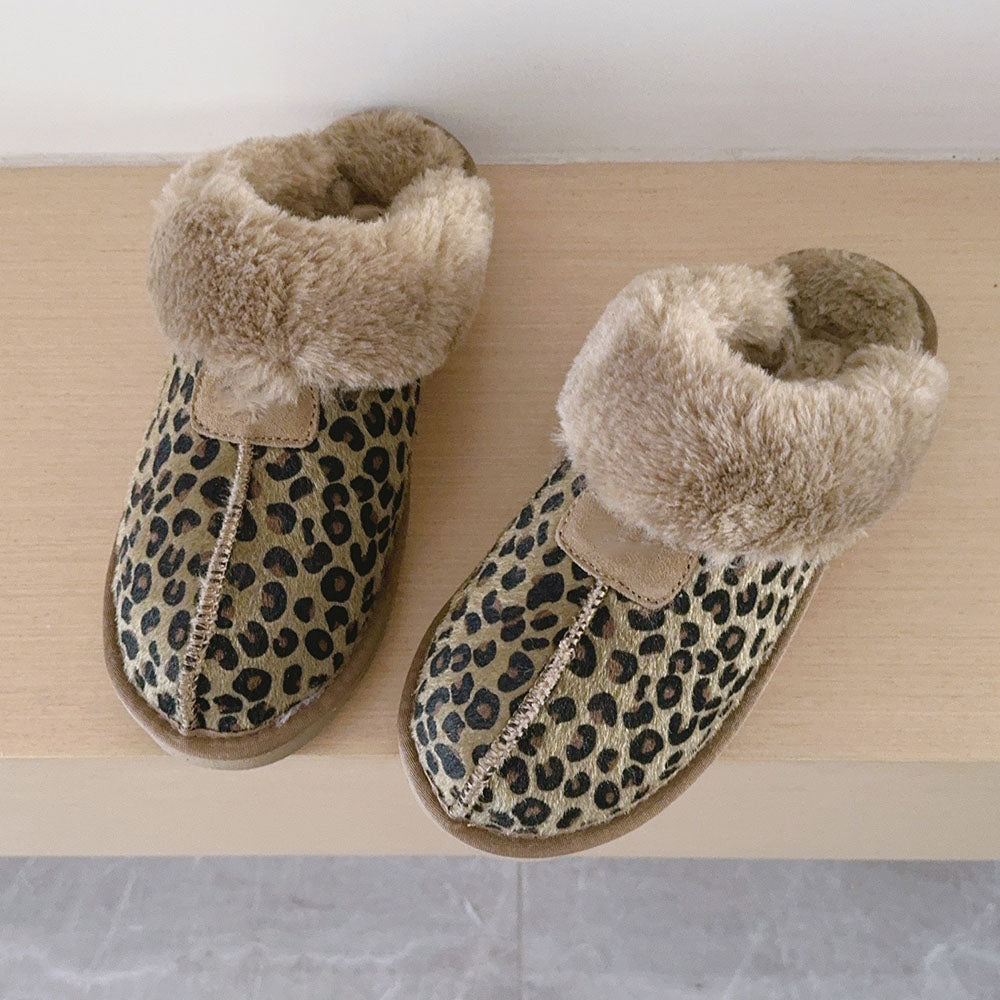 New leopard print slippers snow boots