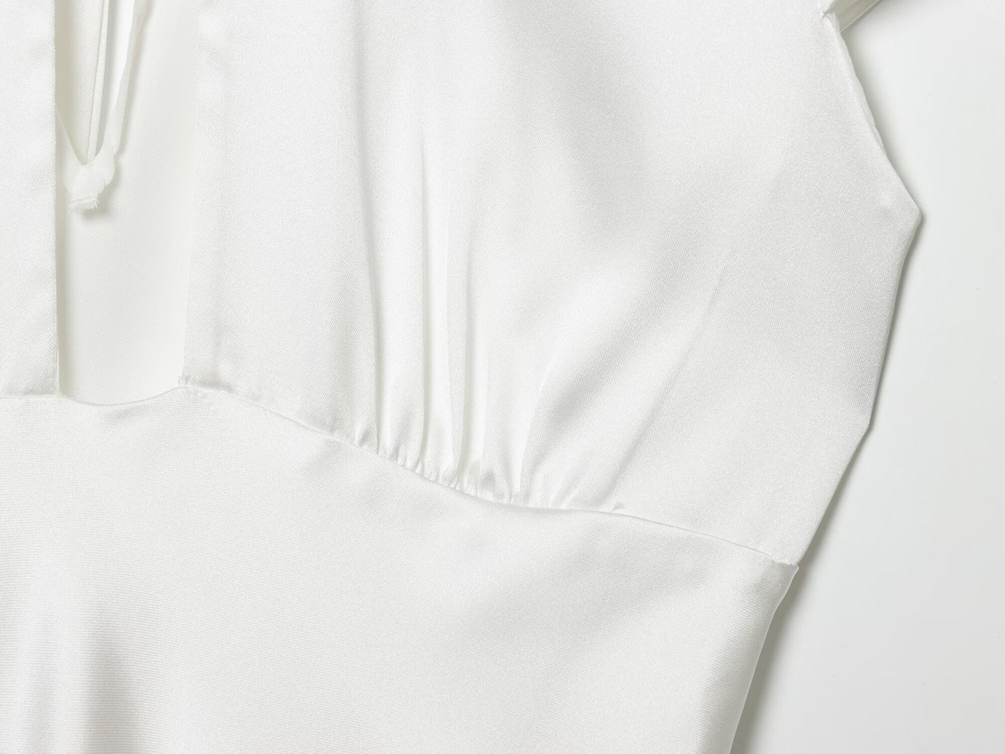 Women's opening design satin texture mini dress