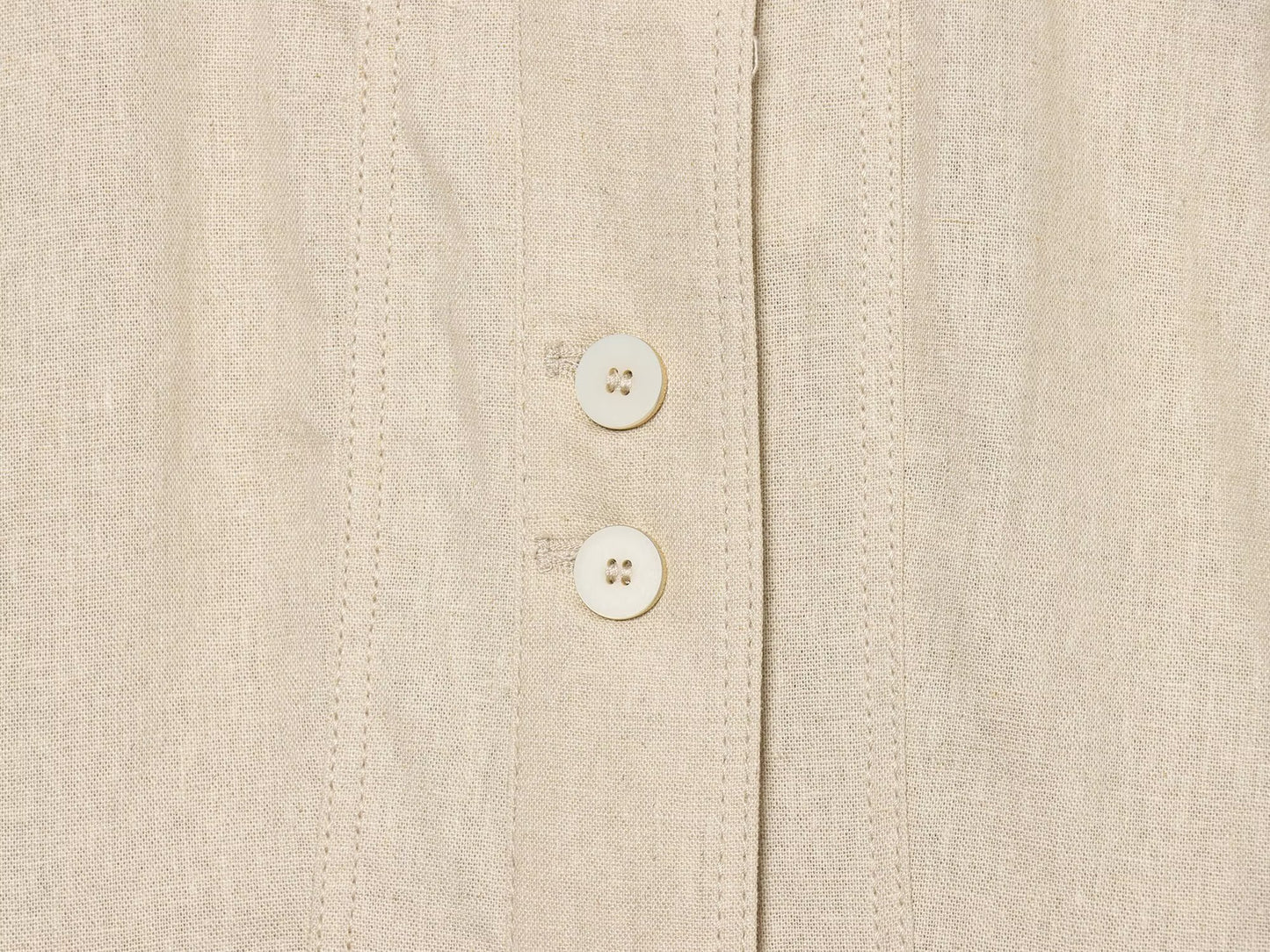 Women's linen blended slim stand collar Coat