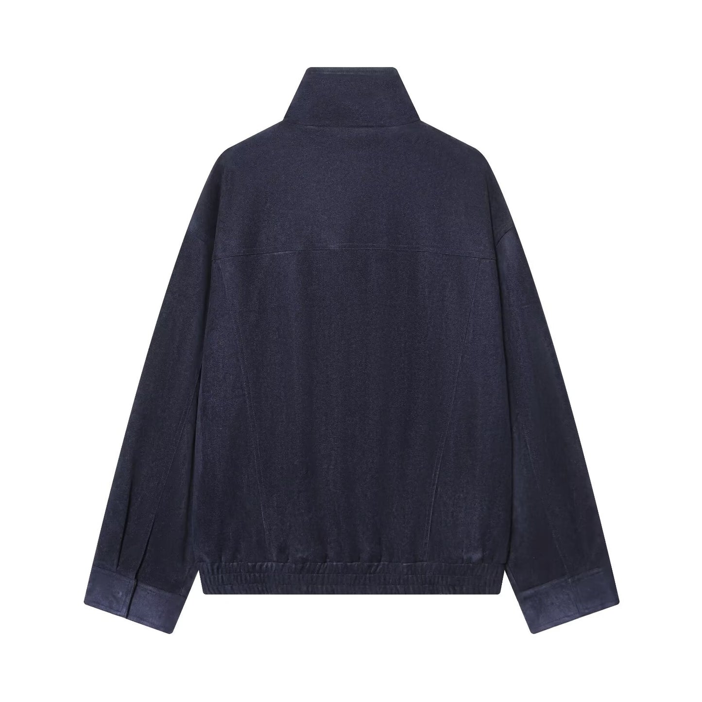 Women's stand collar suede textured jacket Coat