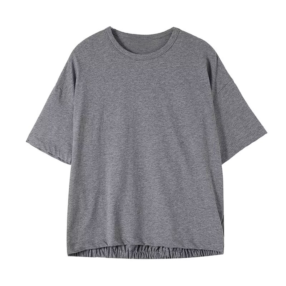 Women's casual short sleeved cotton T-shirt