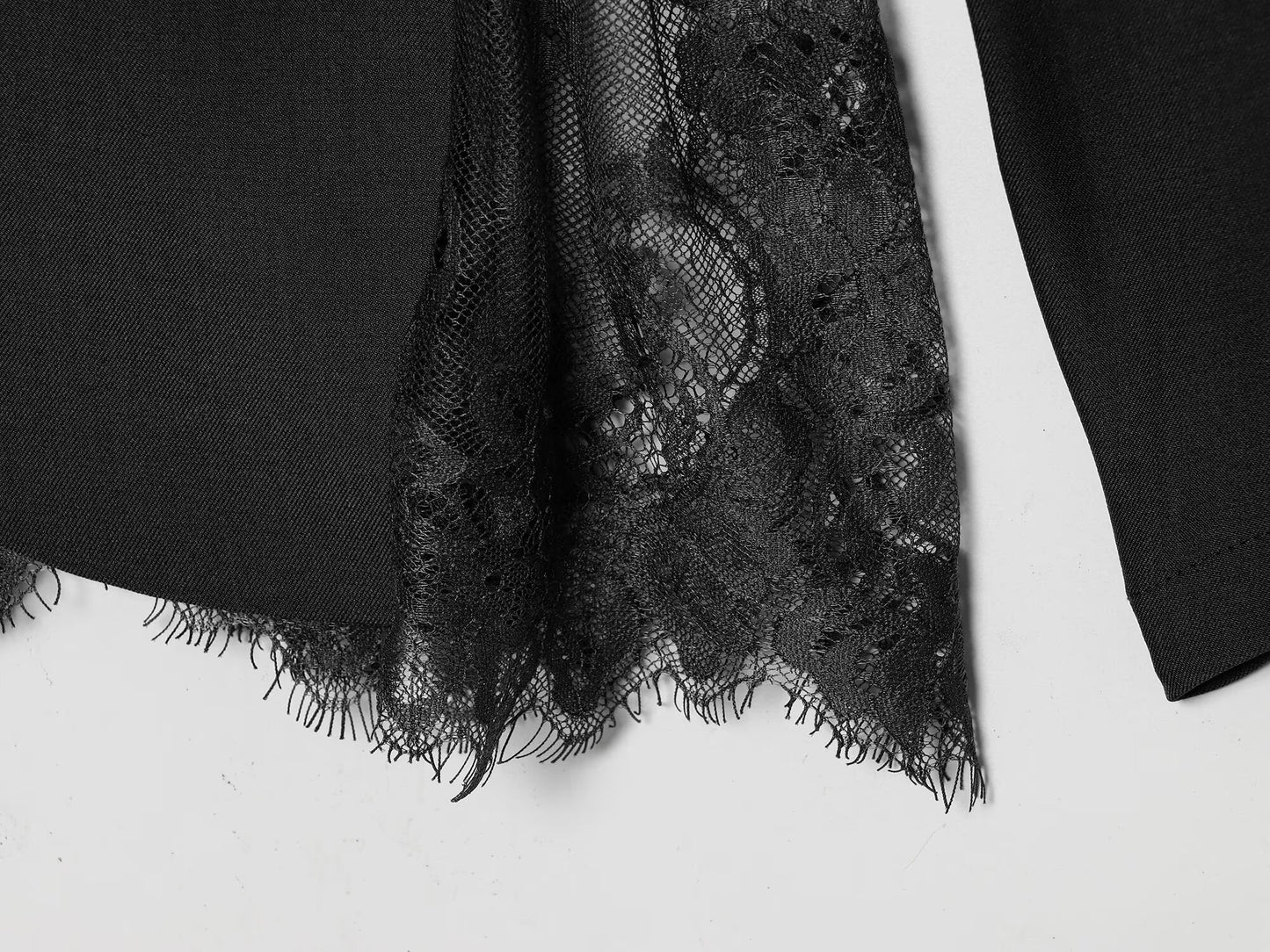 2026 Women's contrasting lace slim Blazer Coat