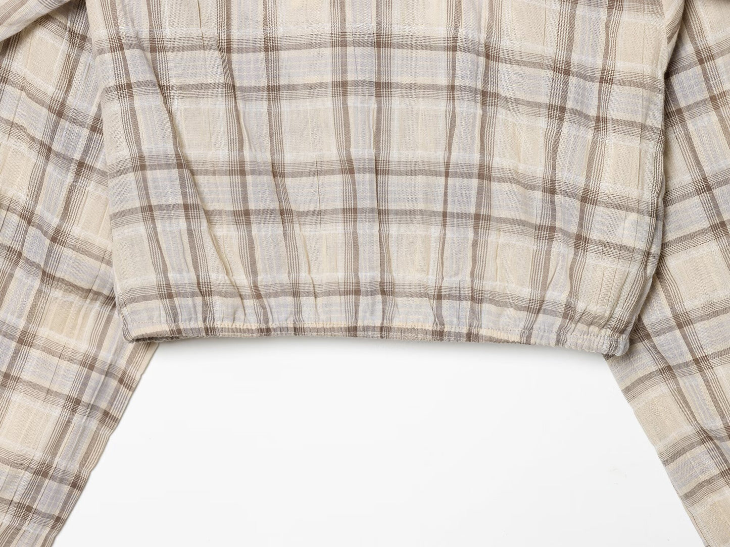 Women's Layered Decorative Short Plaid Top