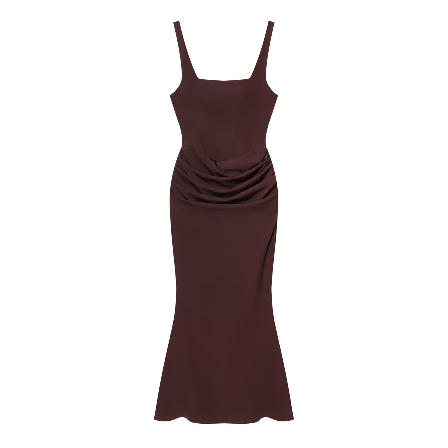 Women's backless suspender bodycon MIDI dress