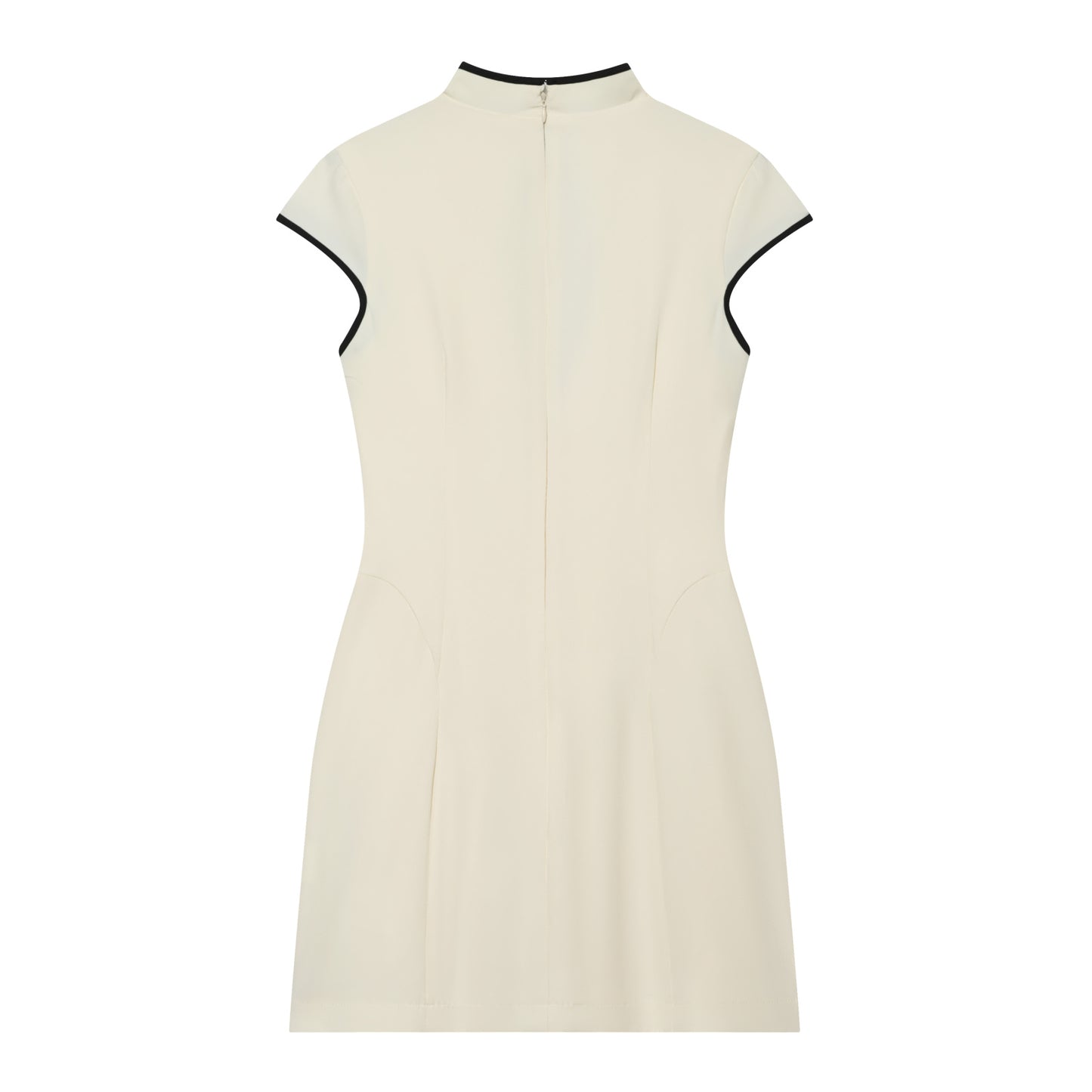 Women's contrasting color trimmed mini dress