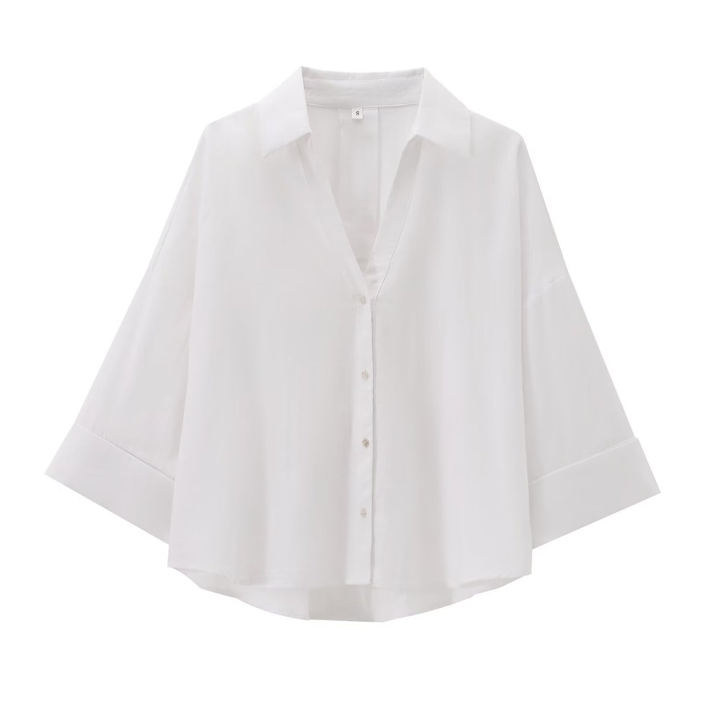 Women's 2026 Linen Blended Wide Sleeve Shirt