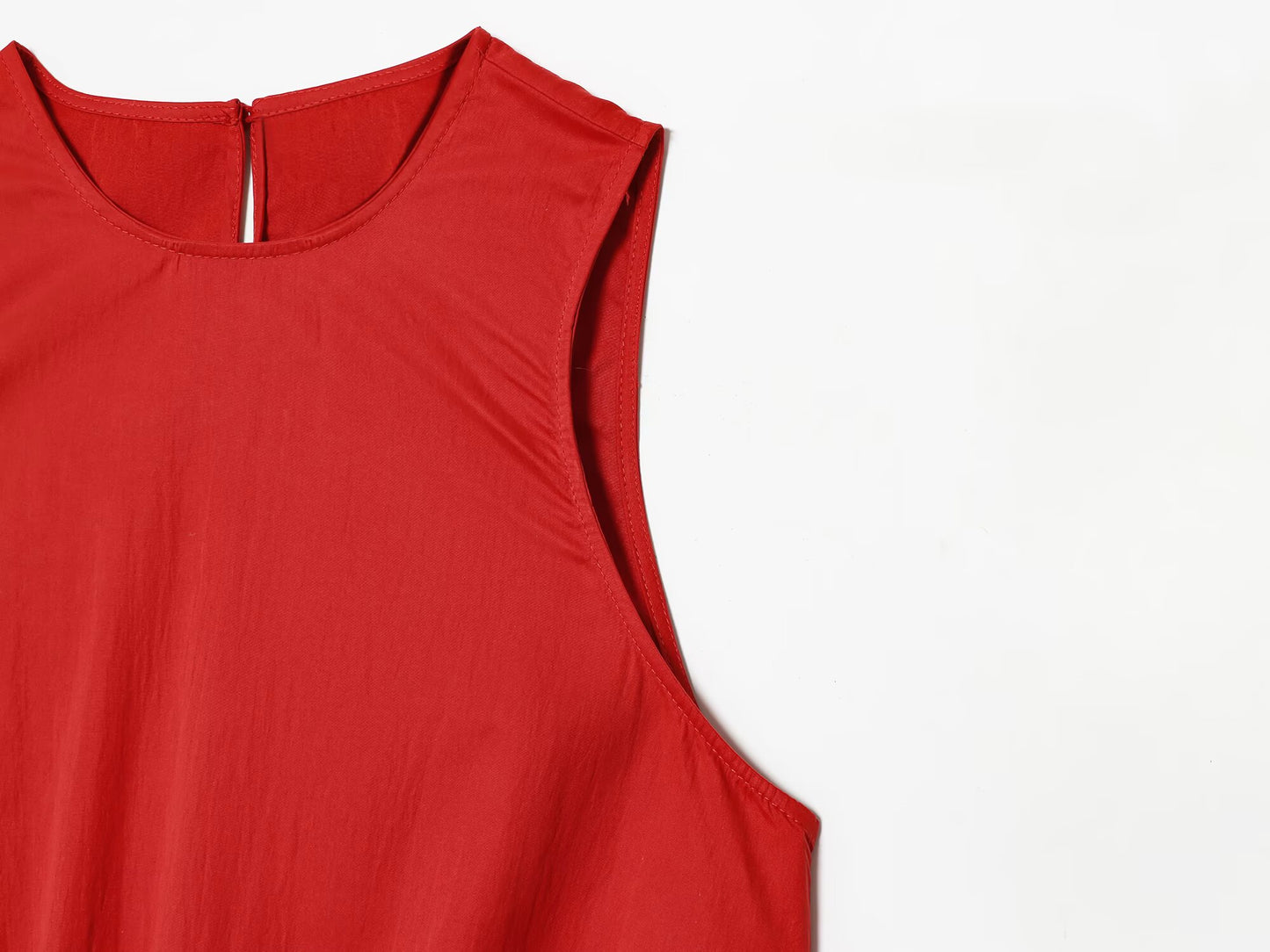 Women's bow decoration sleeveless MIDI dress