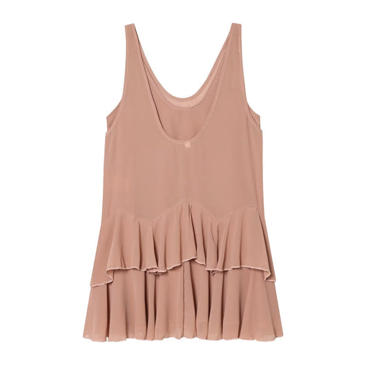 Women's layered decorative sleeveless mini dress