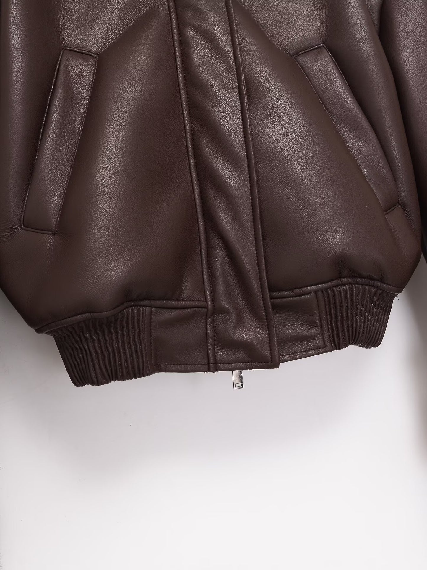 Women's double-sided faux leather pilot jacket Coat