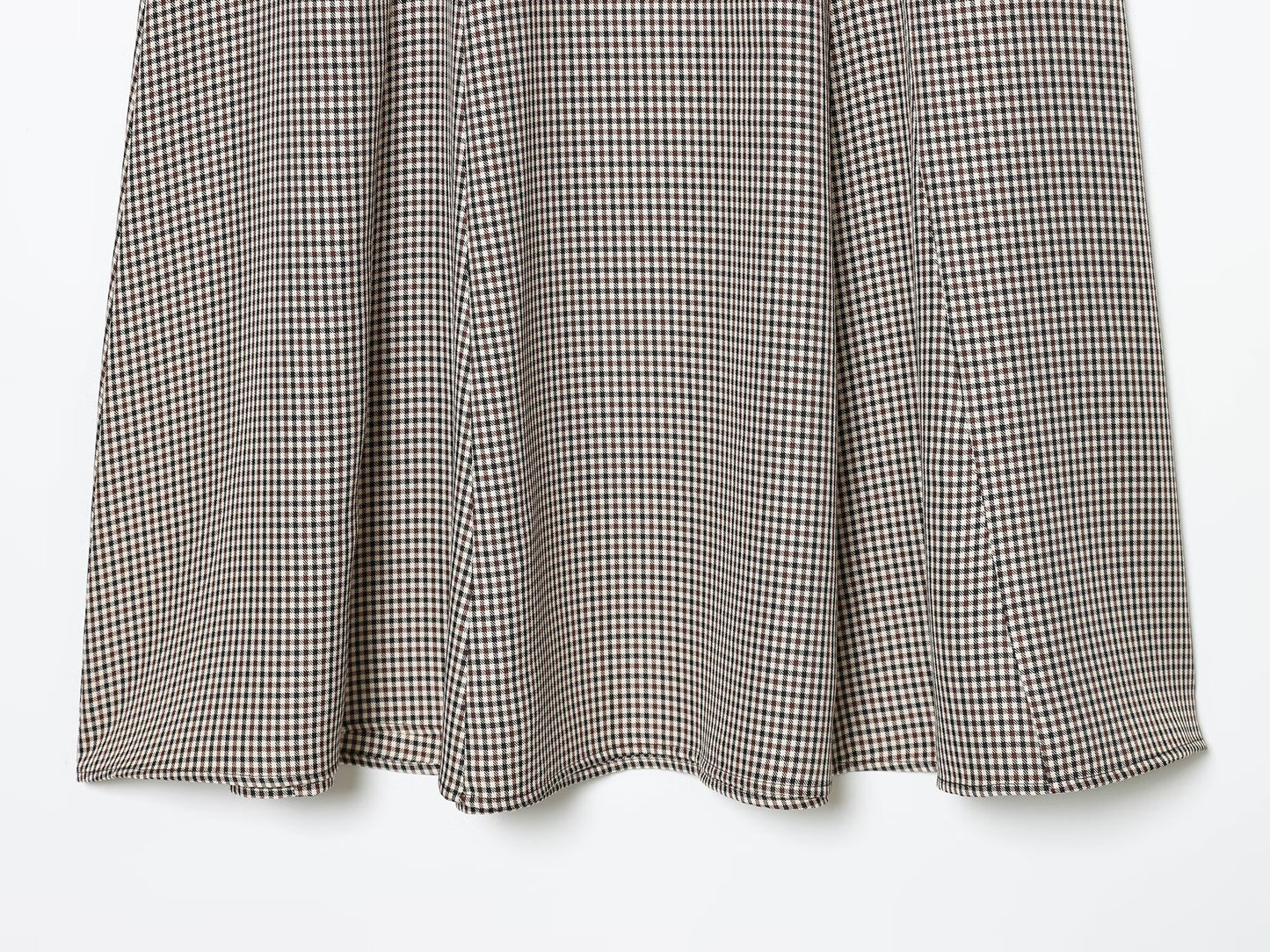 Women's with Belt cape style checkered Midi skirt