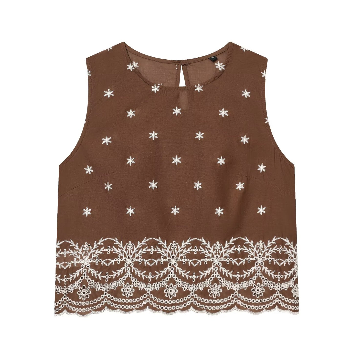 suit Women's 2 pieces hollowed out embroidered top+Skirts