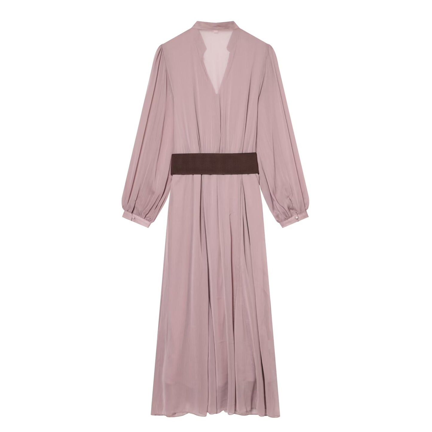 Women's patchwork waistband MIDI dress