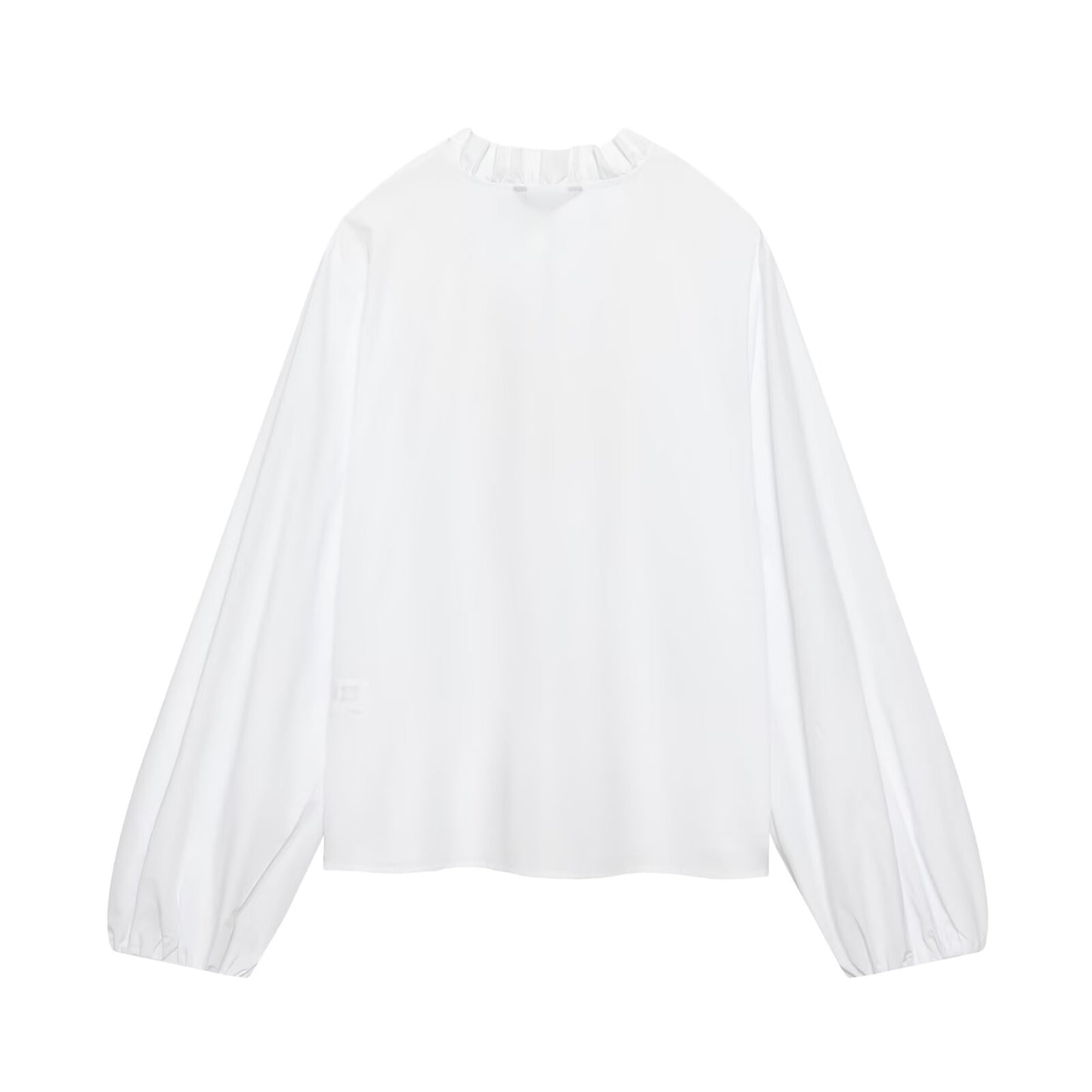 Women's 2026 layered decoration casual poplin shirt