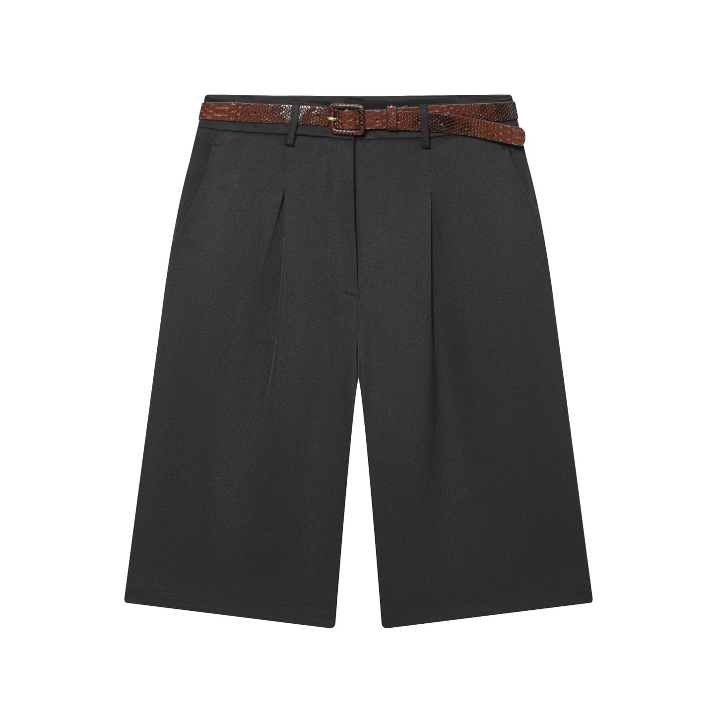 Women's With Belt casual Long style shorts