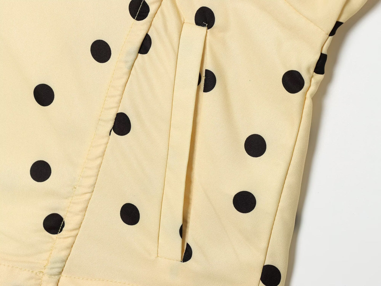 suit Women's 2 pieces pleated polka dot Coat+shorts