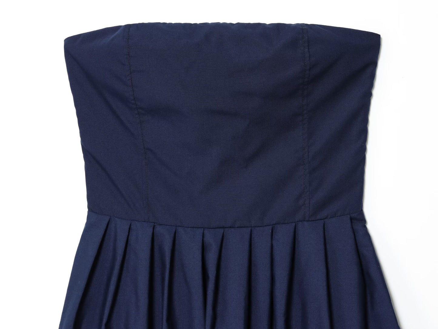 Women's new fashion poplin strapless MIDI dress