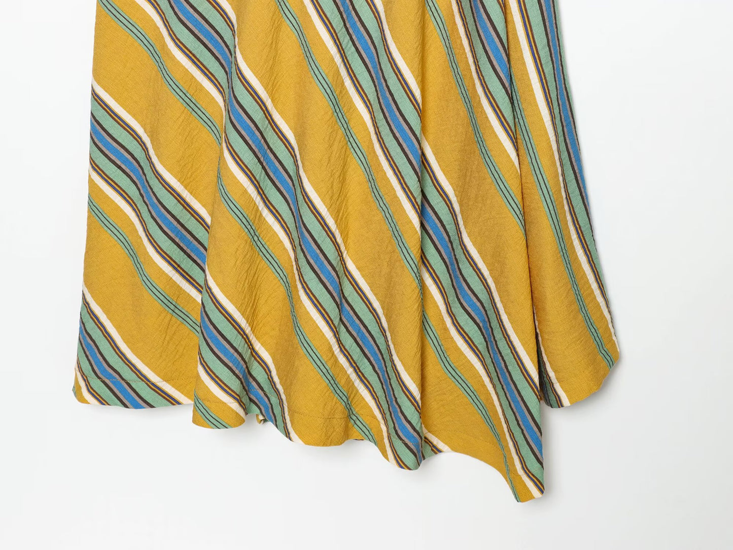 Women's asymmetrical striped MIDI dress