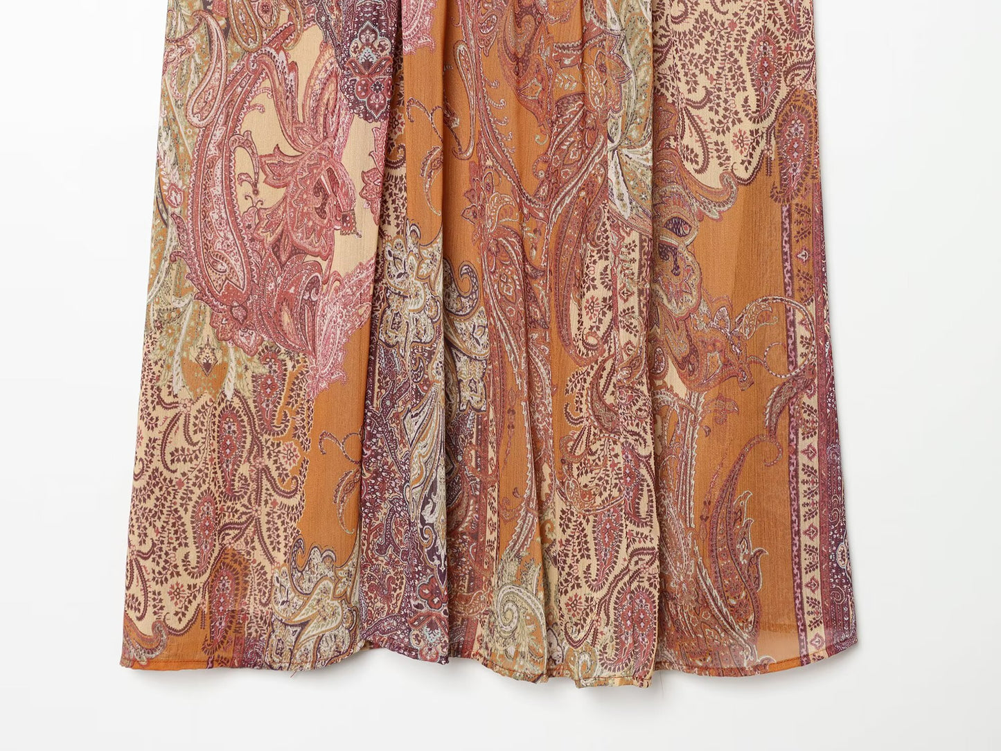 2026 Women's With Belt printed MIDI skirt