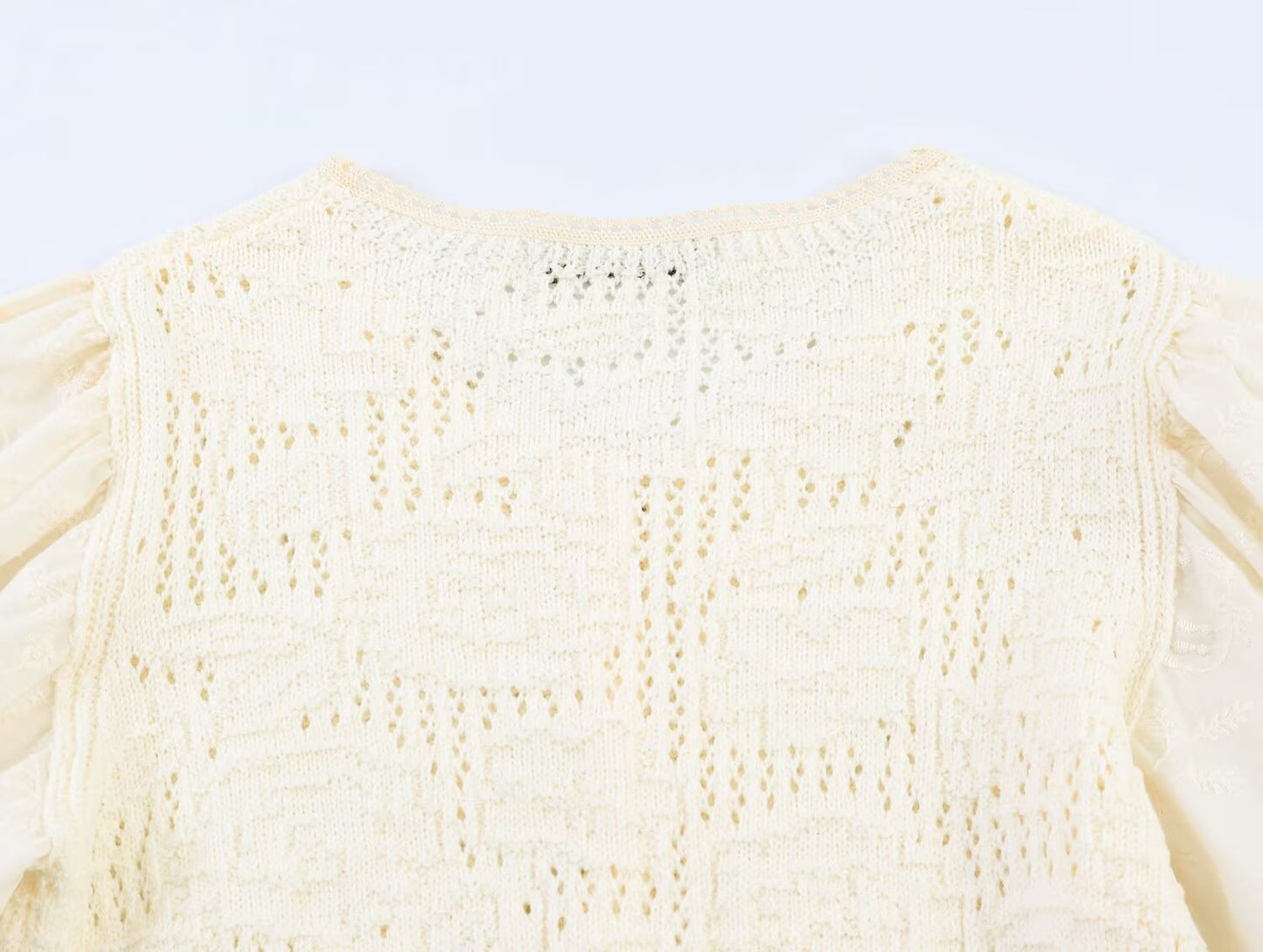 Women's seven quarter sleeve patchwork knit Coat