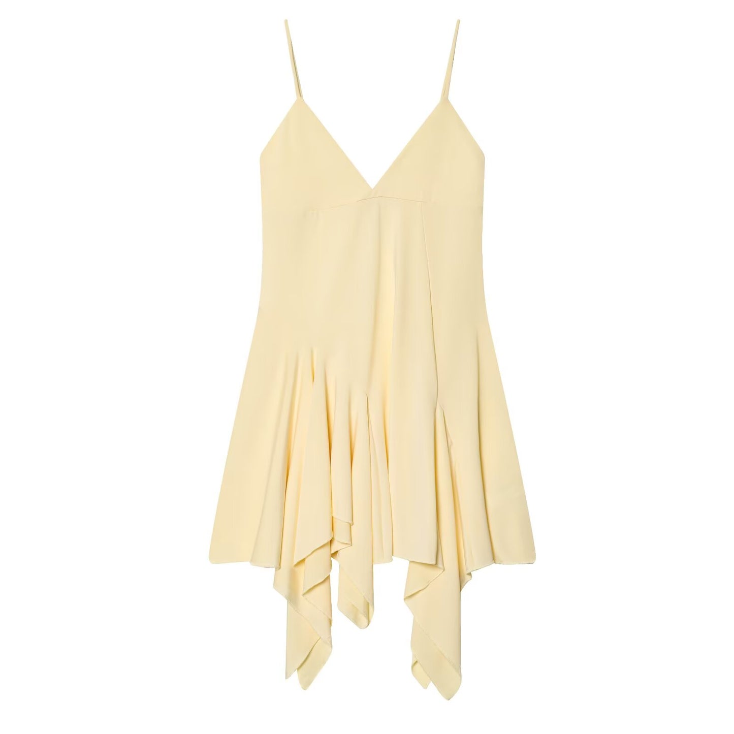 Women's slim asymmetrical suspender dress