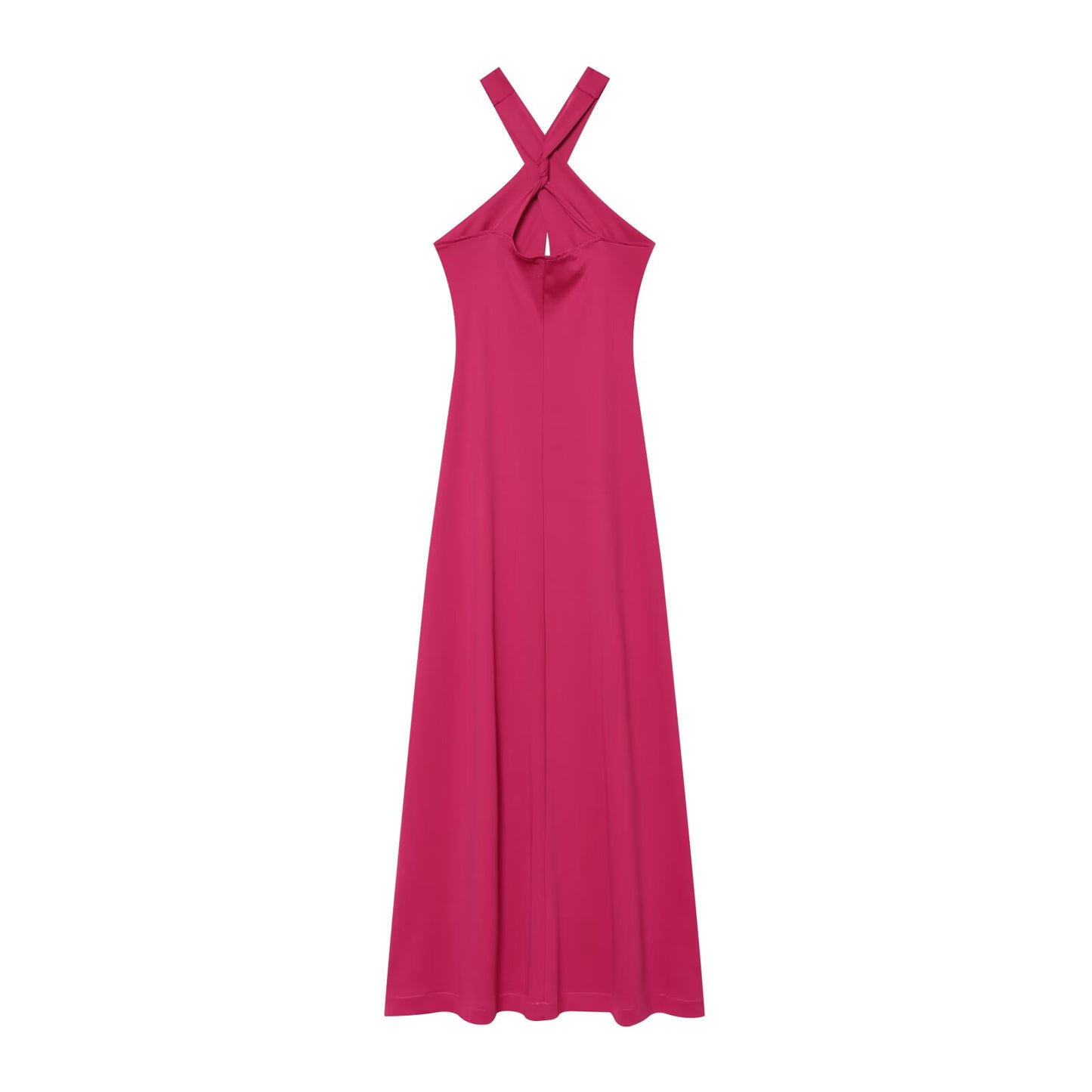 Women's sexy sleeveless draped MIDI dress