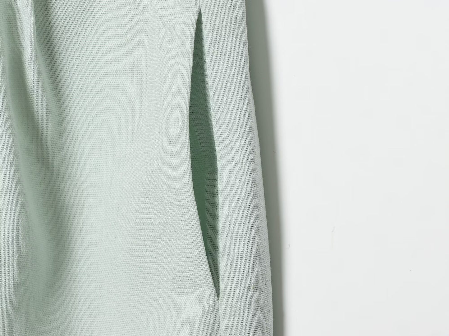Women's Linen Blended Off Shoulder Midi Dress