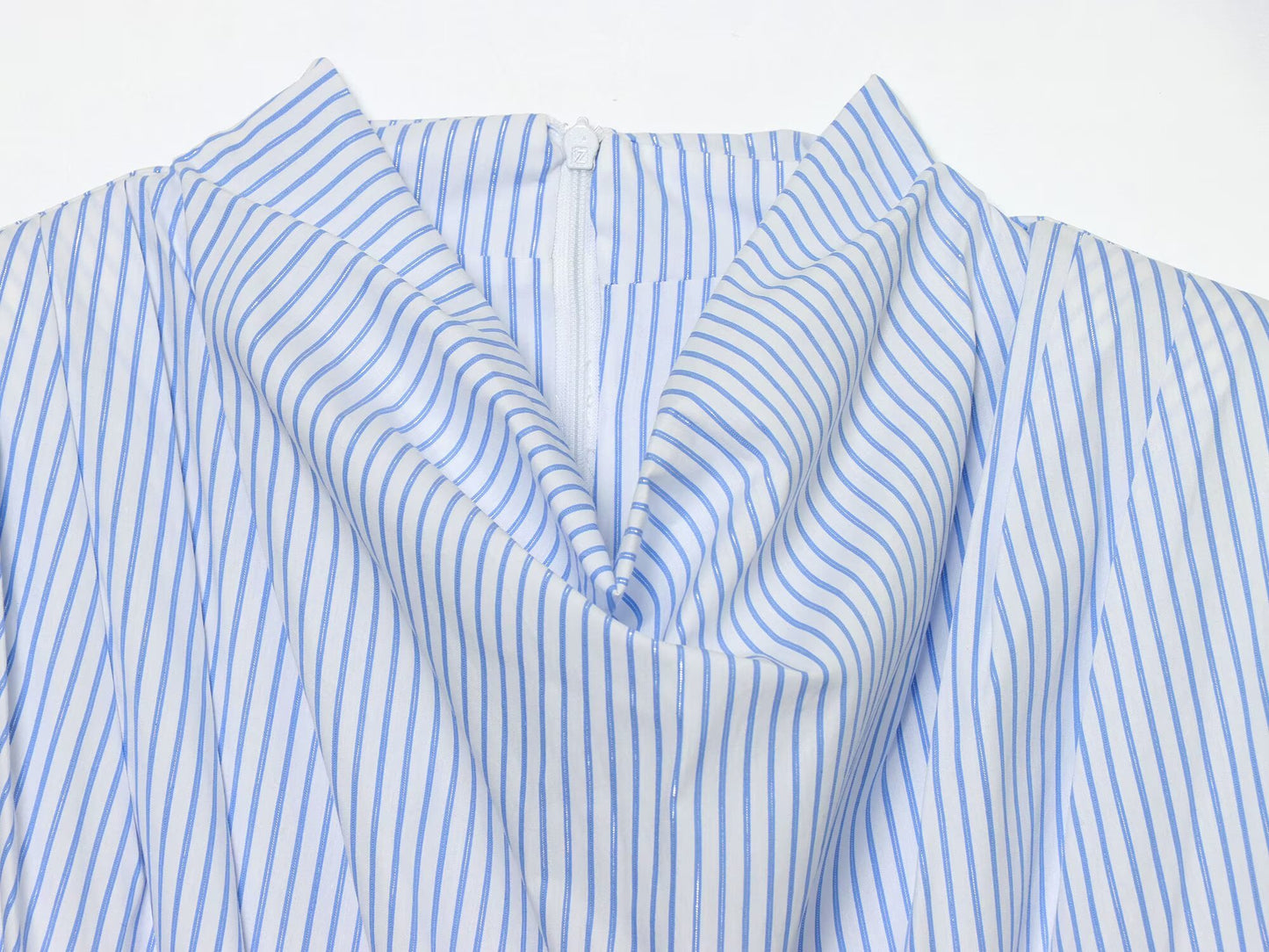 Women's metallic line decorative striped top