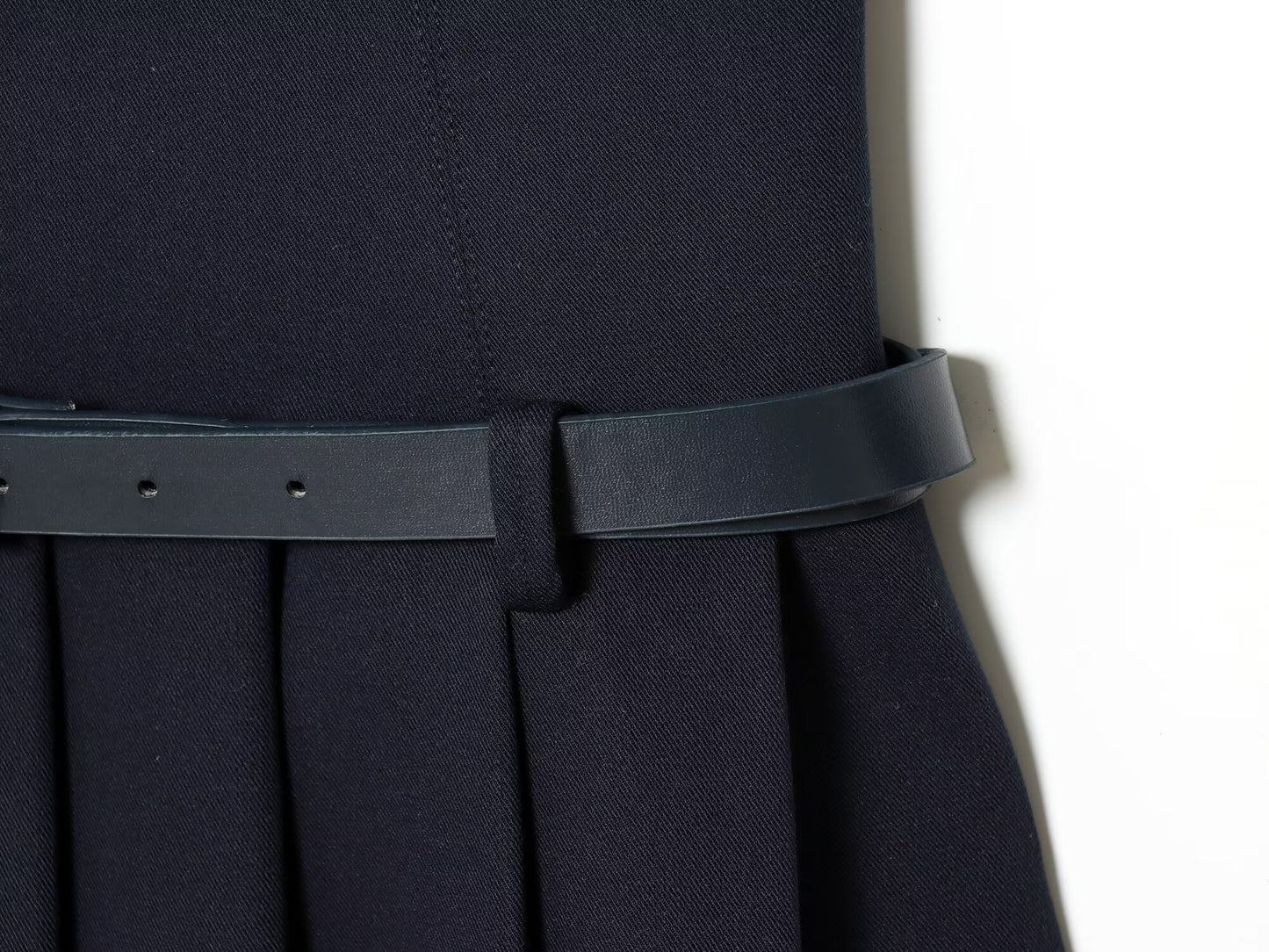 Women's with Belt low waist pleated Blazer dress