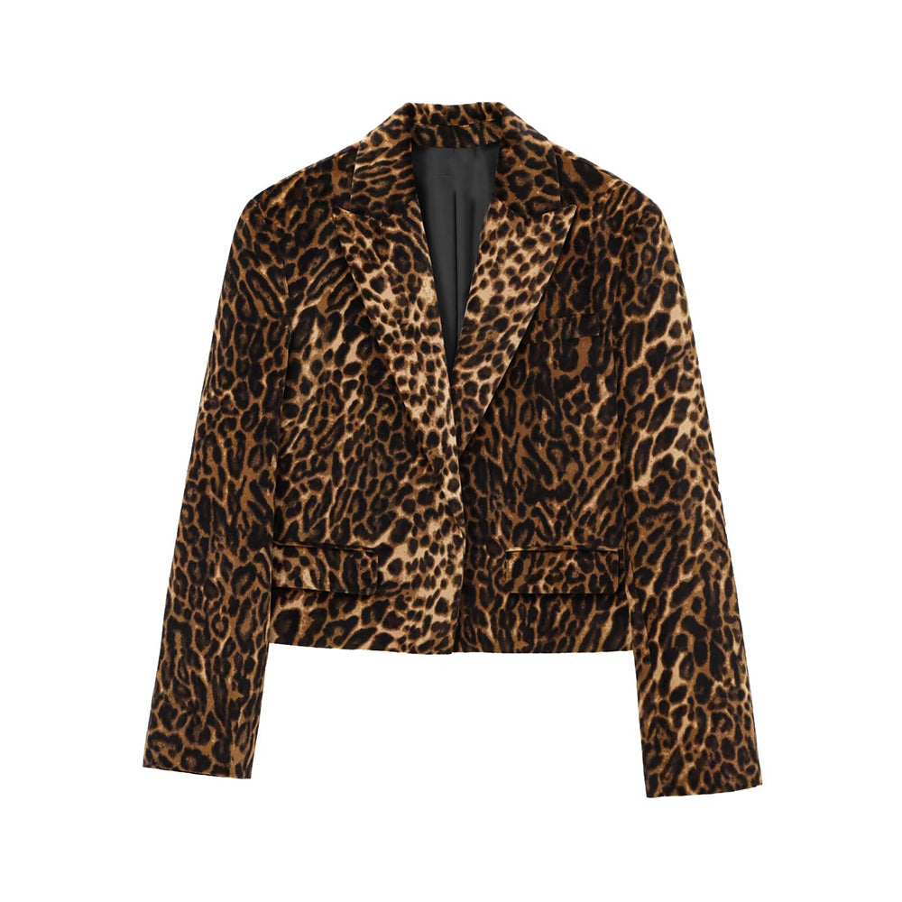 suit Women's 2 pieces printed striped Blazer Coat +Skirts