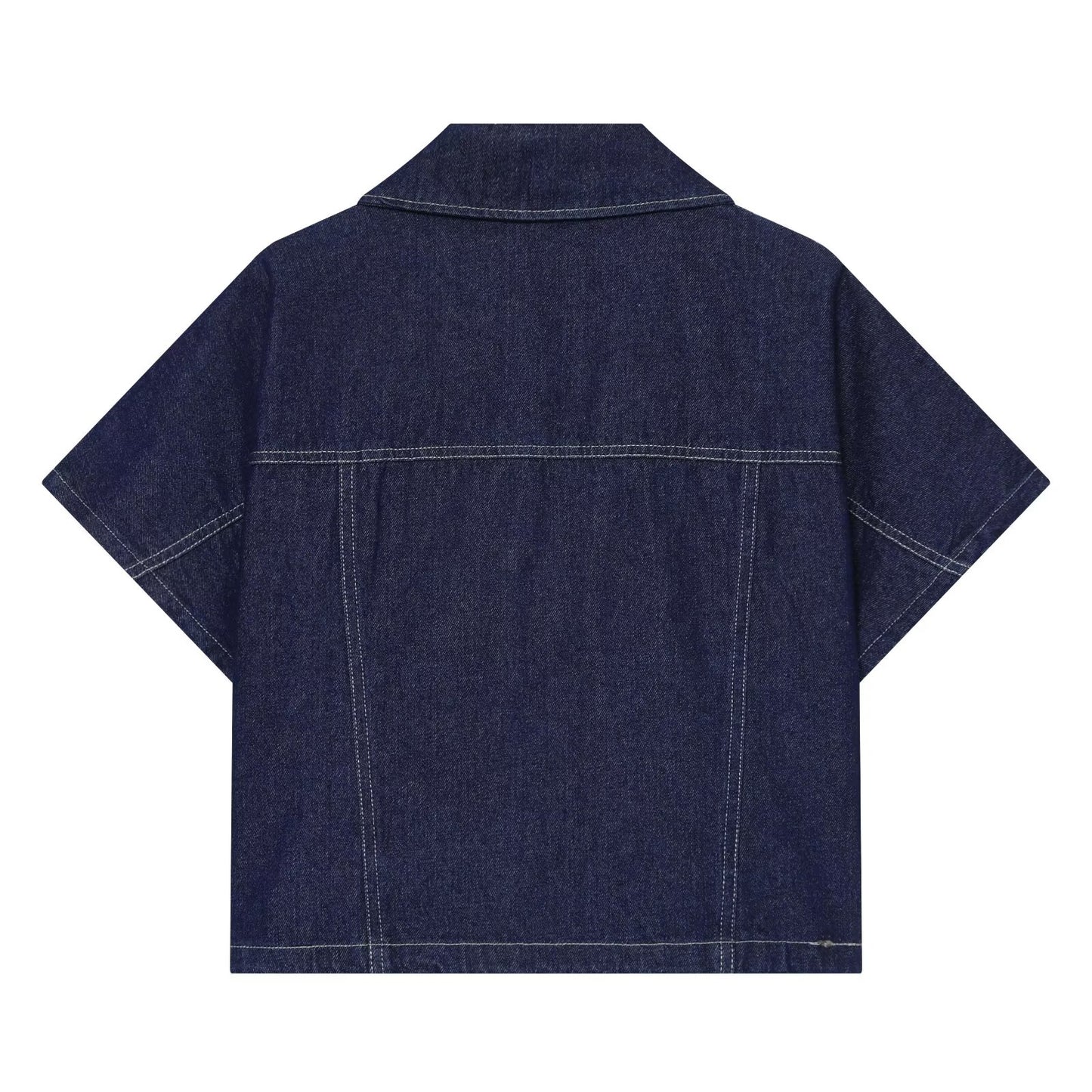 suit Women's 2 pieces casual short denim shirt+culottes