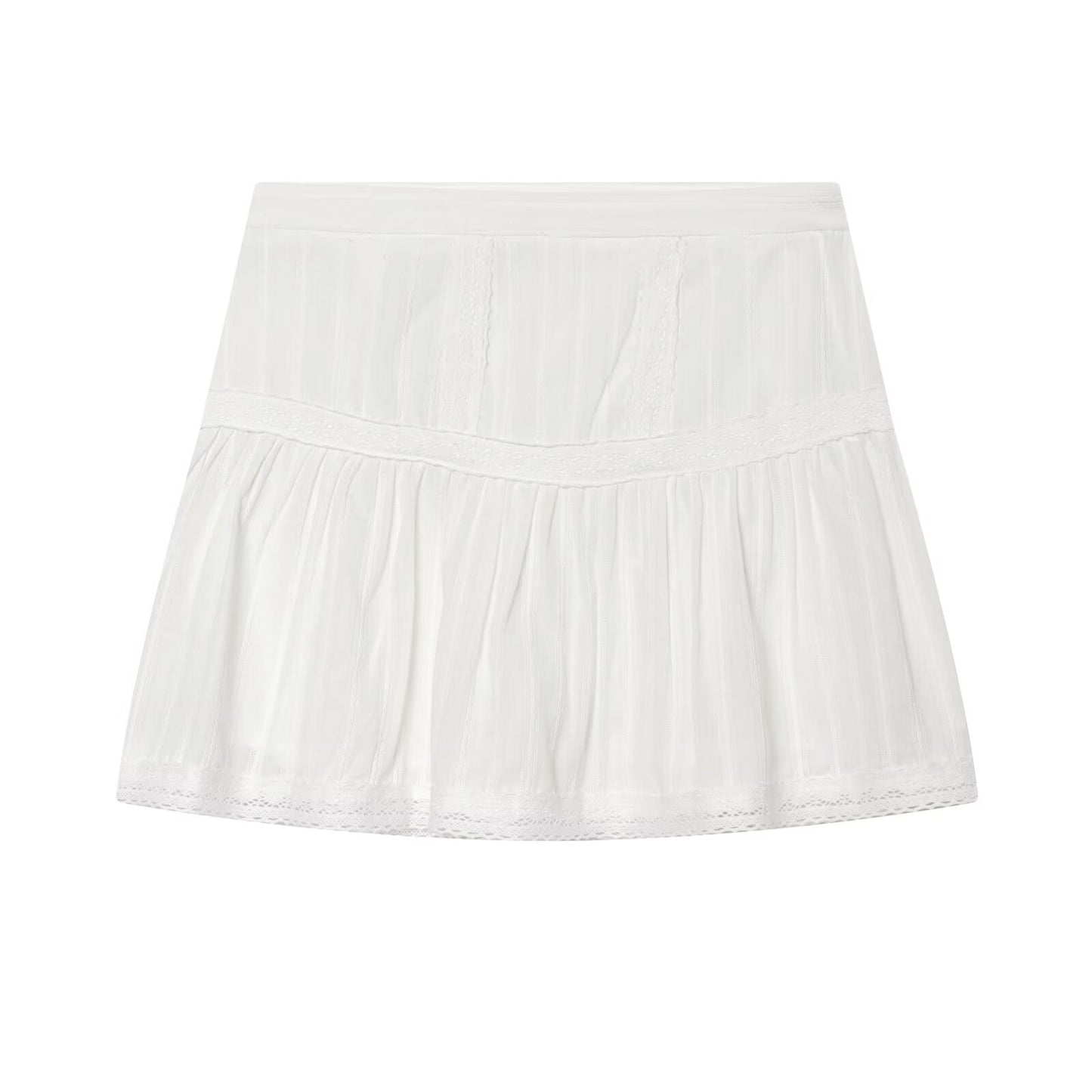 suit Women's 2 pieces casual vertical lace top+Skirts