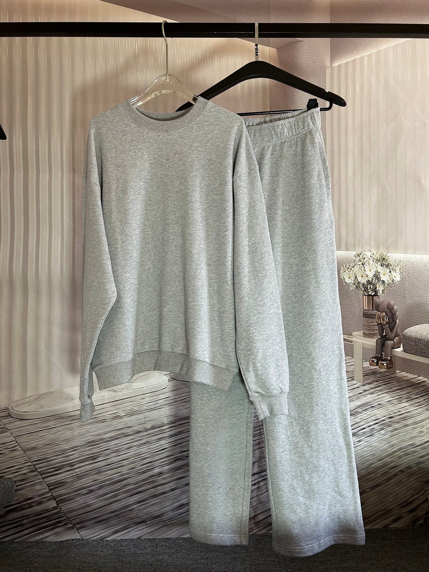 Women's new loose casual O-neck sweater pants