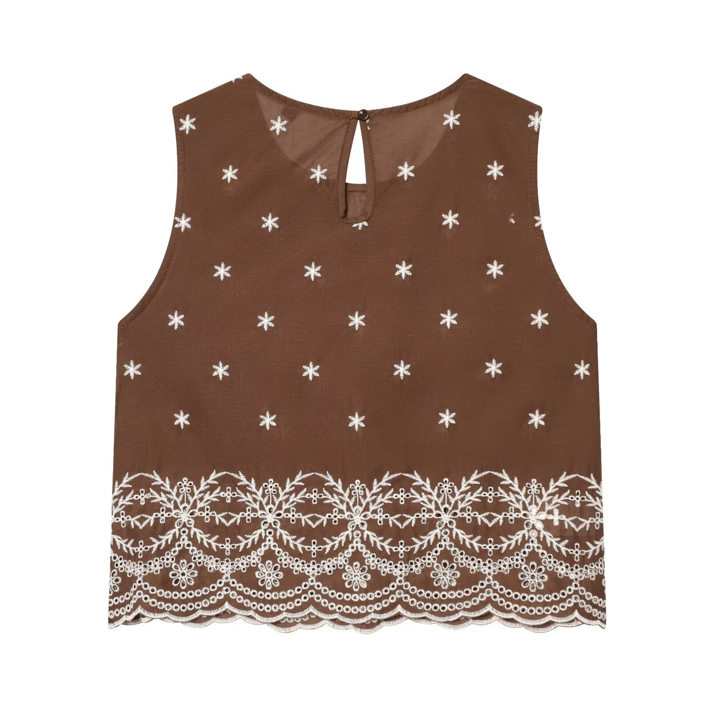 suit Women's 2 pieces hollowed out embroidered top+Skirts