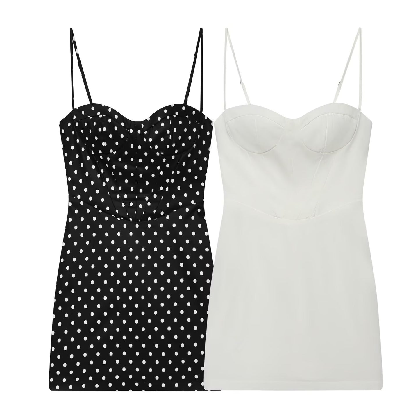 Women's slim backless suspender mini dress