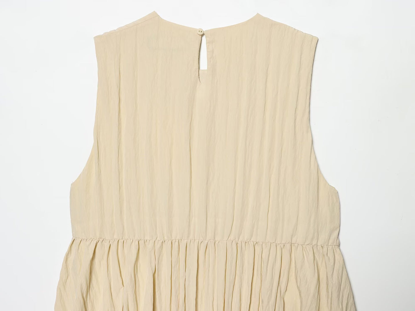 Women's balloon version pleated mini dress