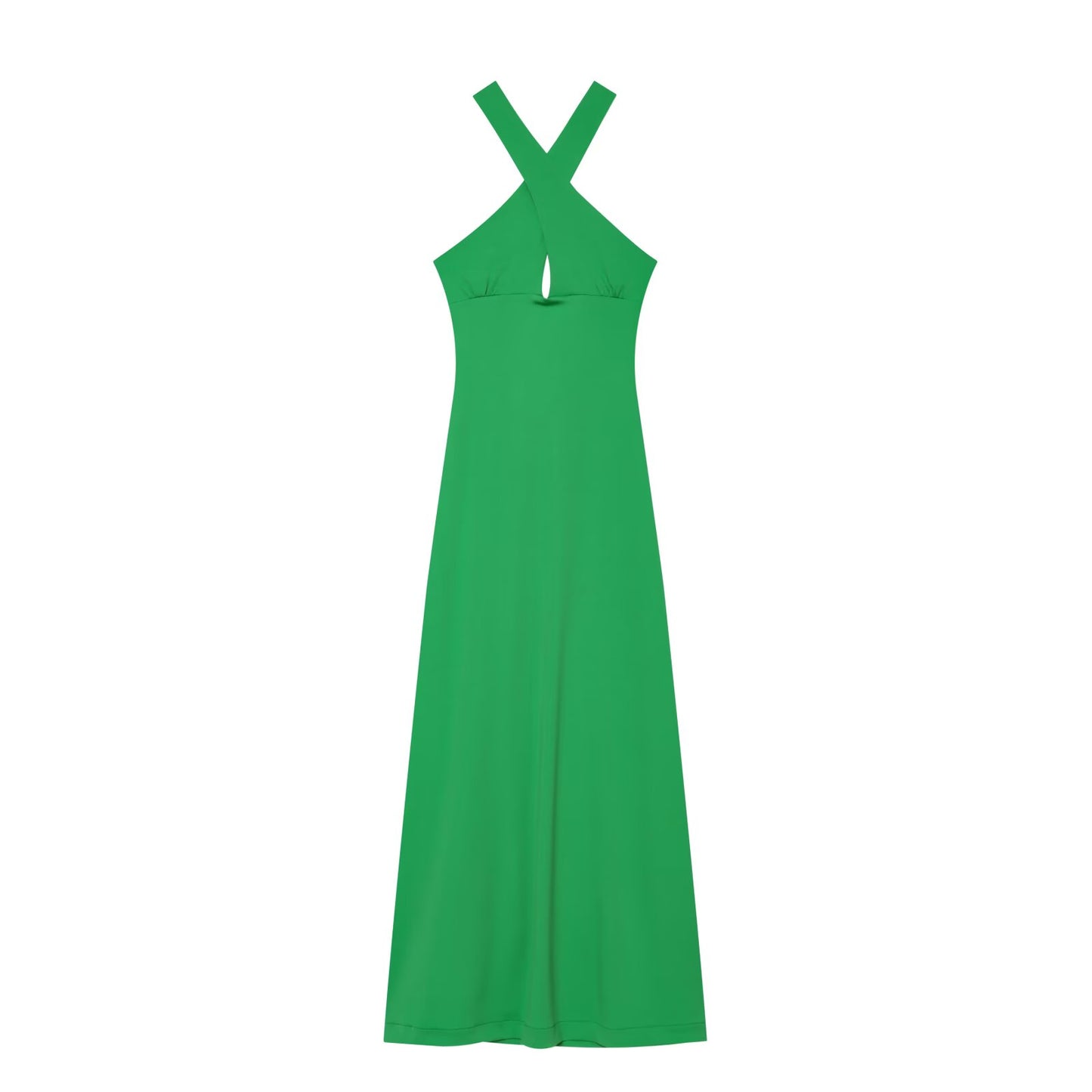 Women's sexy sleeveless draped MIDI dress