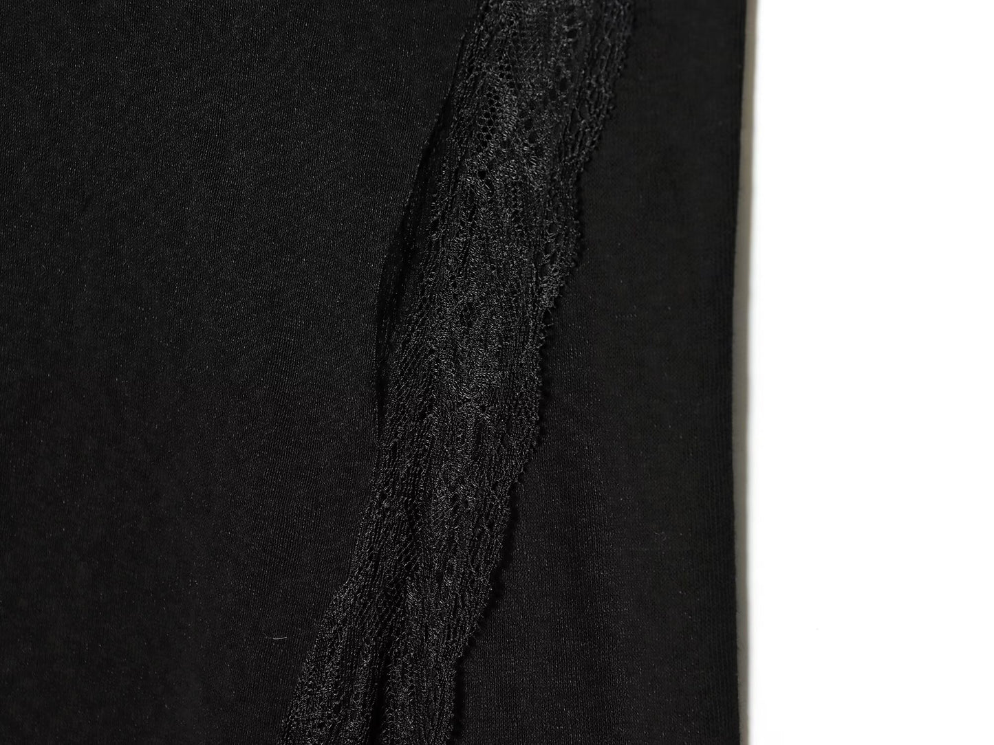 Women's lace asymmetrical cotton top