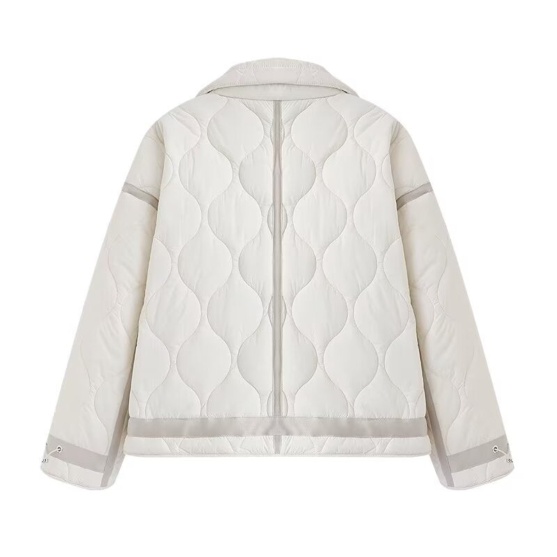 Women's winter loose lace up cotton jacket Coat