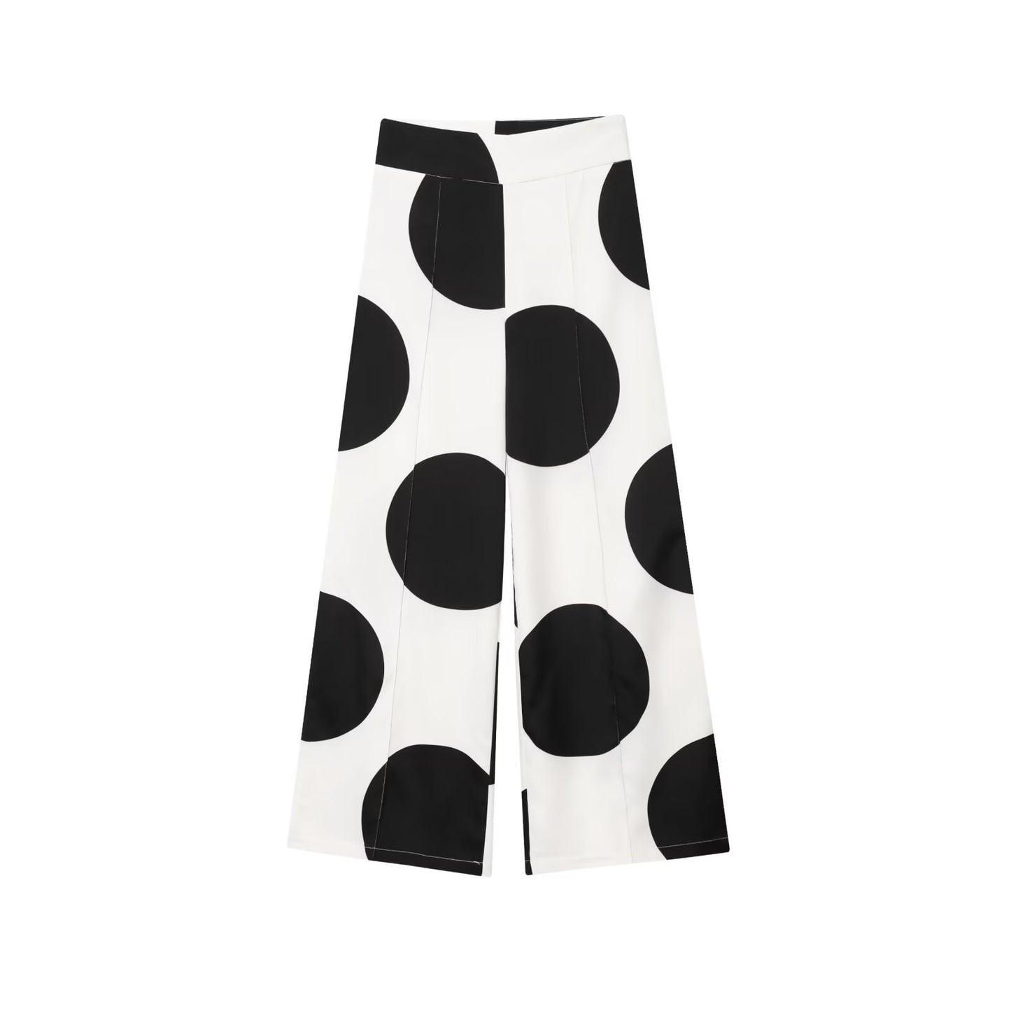 suit Women's 2 pieces O Neck short sleeved polka dot top+Pants