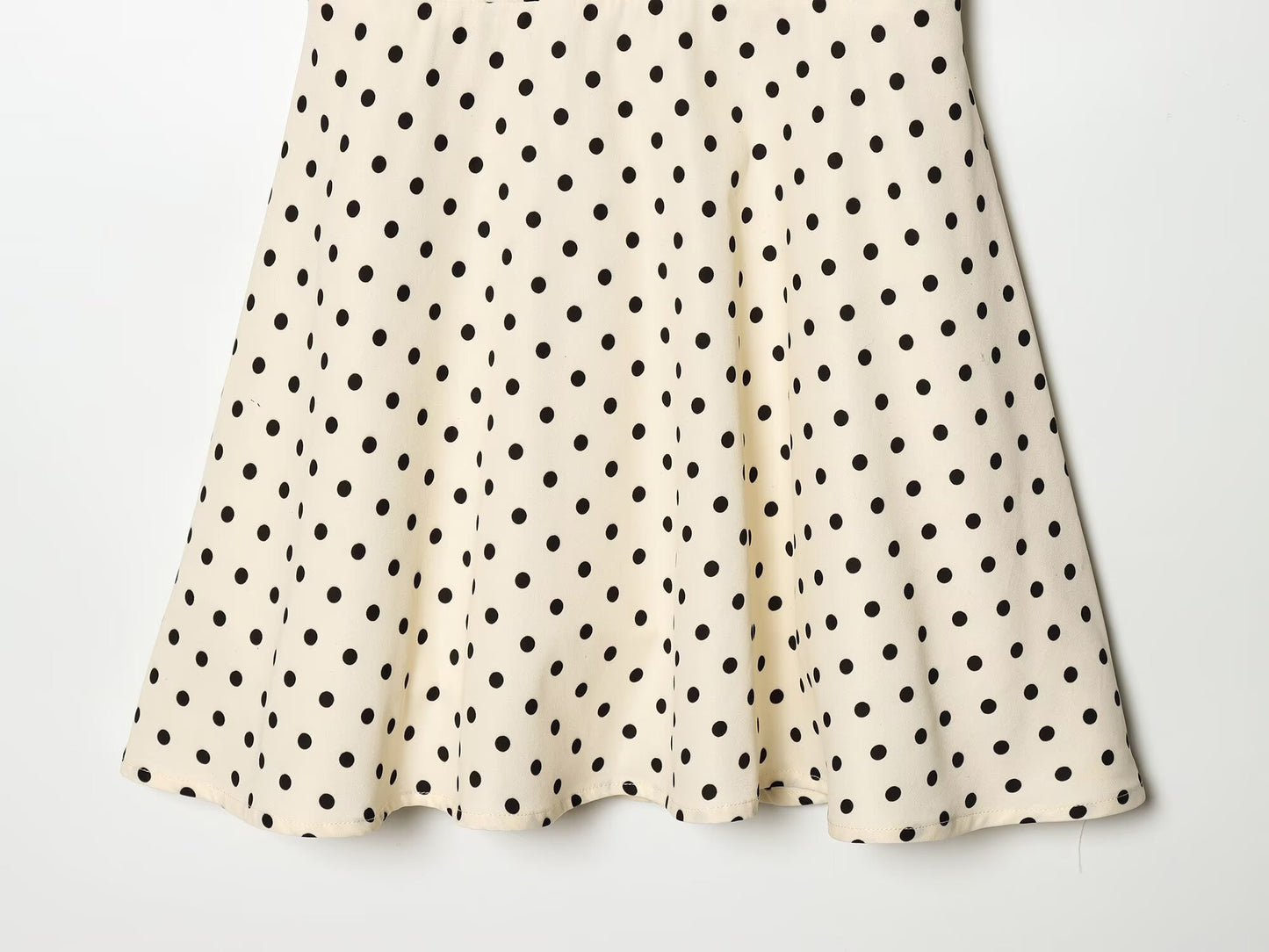 Women's bubble sleeve polka dot dress