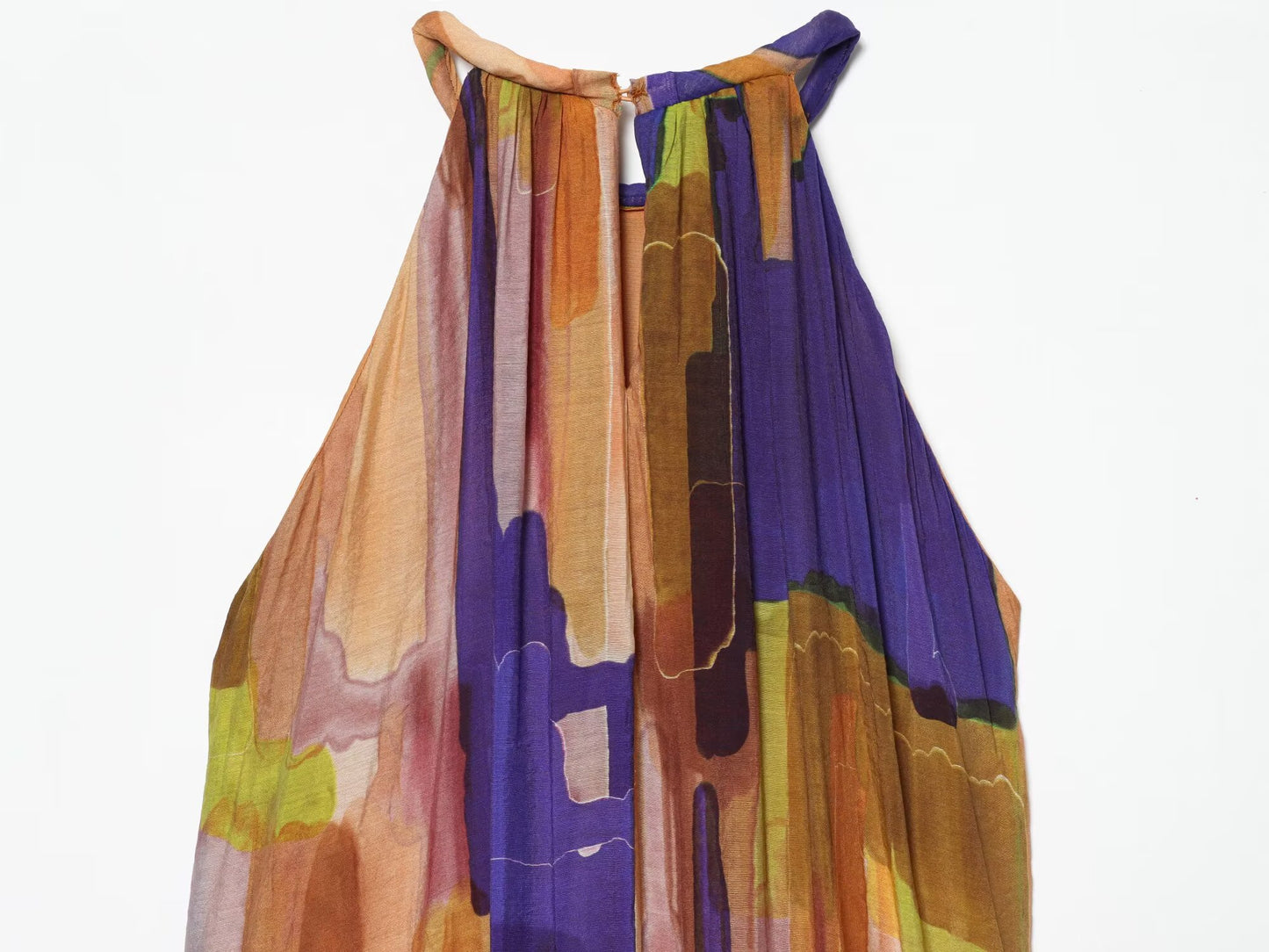 Women's asymmetric hem printed dress
